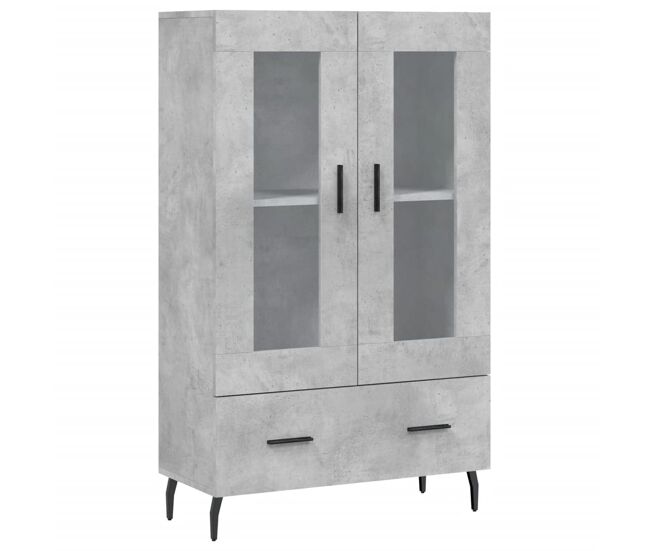 Vidaxl aparador alto madera de ingeniería gris hormigón 69,5x31x115 cm