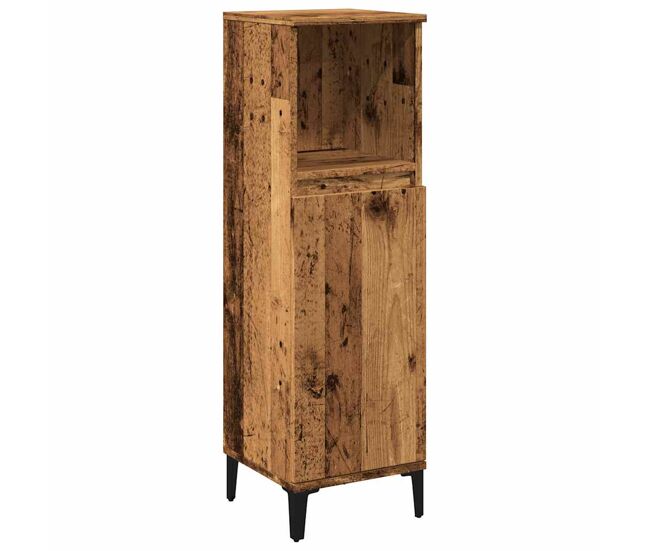 Vidaxl armario de baño madera de ingeniería envejecida 30x30x100 cm
