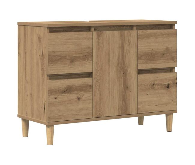 Vidaxl mueble de lavabo madera ingeniería roble artisan 80x33x60 cm