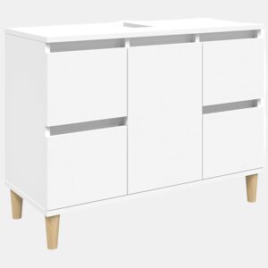 vidaXL Armário de lavatório 80x33x60 cm derivados de madeira branco