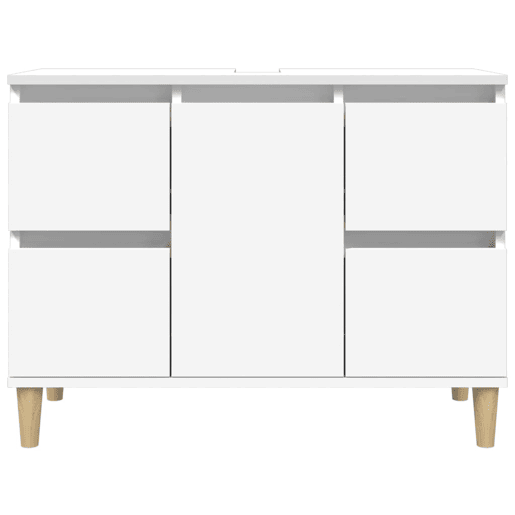 vidaXL Armário de lavatório 80x33x60 cm derivados de madeira branco vidaXL Armário de lavatório 80x33x60 cm derivados de madeira branco