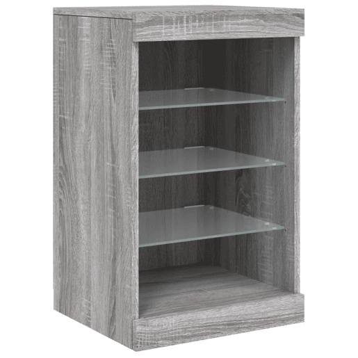 vidaXL Aparador com luzes LED 162x37x67 cm cinzento sonoma vidaXL Aparador com luzes LED 162x37x67 cm cinzento sonoma