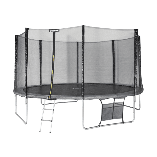Trampolim com pacote de acessórios de 430cm, Venus XXL, Cinza, 430x430x260 cm