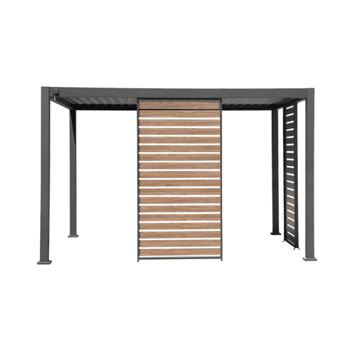 Persiana 130cm de alumínio com efeito madeira para pérgola Triomphe 3x4m, Triomphe persiana 130cm, Antracite, 123.5x6x236 cm