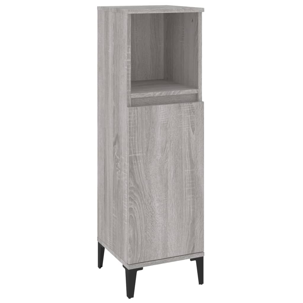 Armario De Baño 30 Roble/ Gris