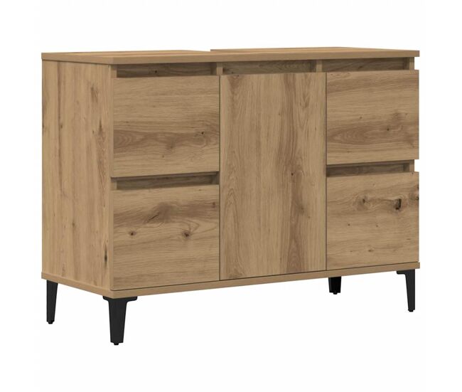 Vidaxl mueble de lavabo madera ingeniería roble artisan 80x33x60 cm