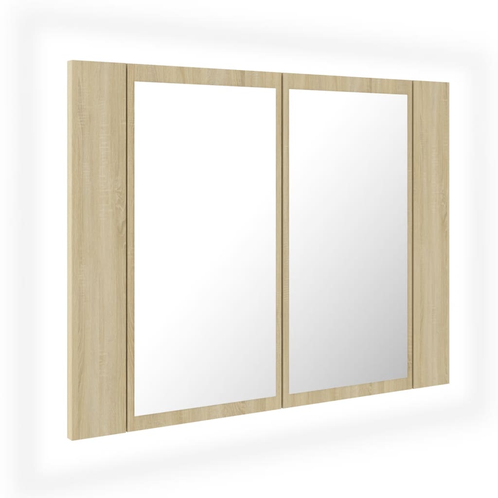 Mueble Con Espejo Led 60 Natural