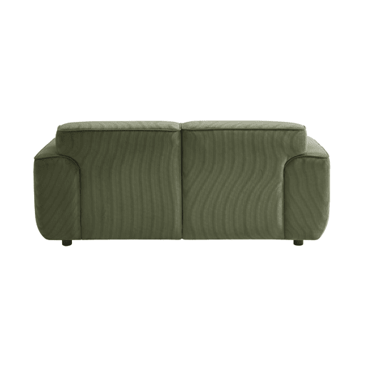 Sofá Wallas, 2 lugares, tecido de bombazina verde L 180 x P 98 x A 73cm
