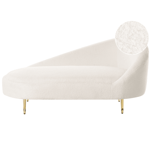 Beliani Chaise longue à direita Bouclé VALREAS