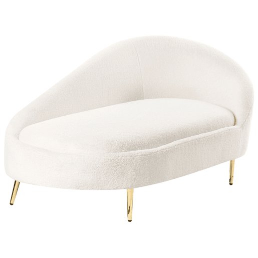 Beliani Chaise longue à direita Bouclé VALREAS