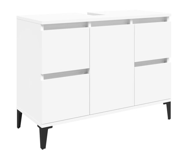 Vidaxl armario para lavabo madera contrachapada blanco 80x33x60 cm