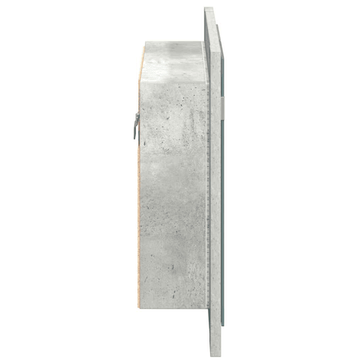 vidaXL Armário espelhado casa de banho LED acrílico cinza cimento vidaXL Armário espelhado casa de banho LED acrílico cinza cimento