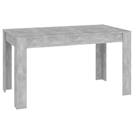 vidaXL Mesa de jantar 140x74,5x76 cm contraplacado cinzento cimento vidaXL Mesa de jantar 140x74,5x76 cm contraplacado cinzento cimento