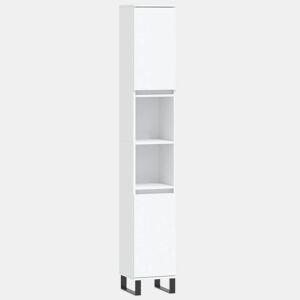 vidaXL Armário casa de banho 30x30x190 cm derivados de madeira branco