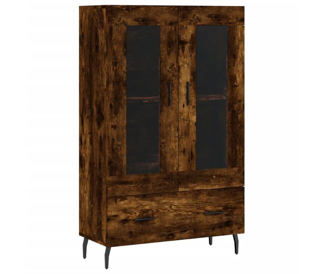 Vidaxl aparador alto madera de ingeniería roble ahumado 69,5x31x115 cm