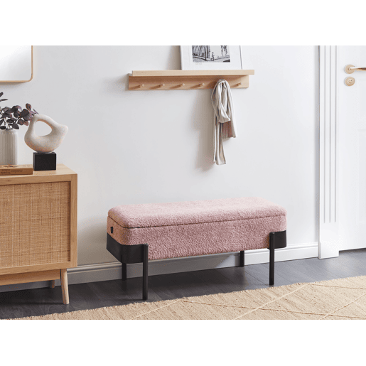 Beliani Banco de cama Chenille WARREN