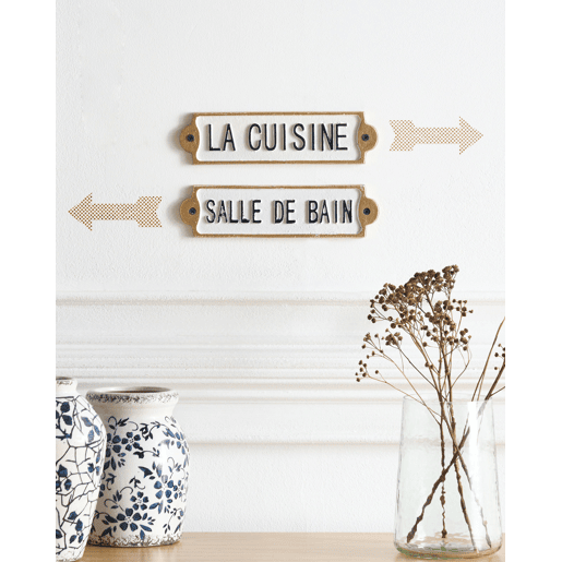 Decoração de parede ISERE 6 cm Branco Decoração de parede ISERE 6 cm Branco