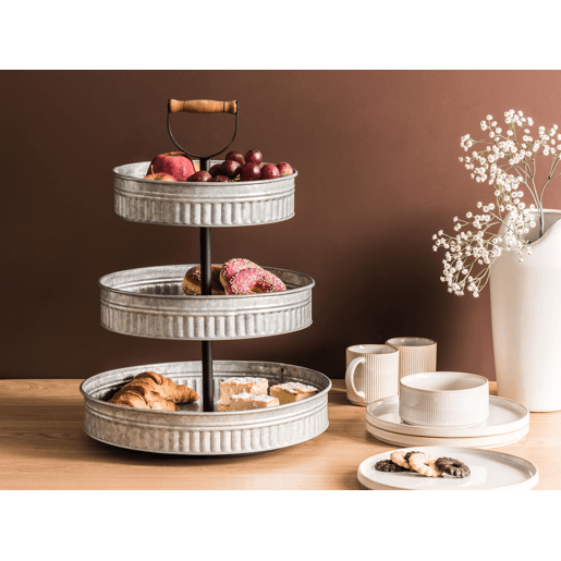 Suporte para bolos com 3 níveis KOUIGN Prateado