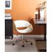 Beliani Silla de oficina PALATKA Beliani Silla de oficina PALATKA Blanco/ Madera