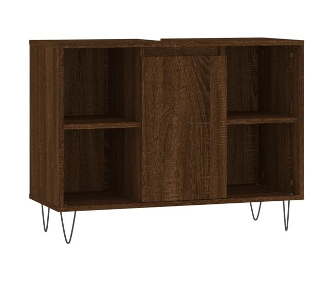 Vidaxl mueble de baño madera de ingeniería roble marrón 80x33x60 cm