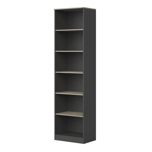 Estante industrial para escritório Nibis com 6 prateleiras em carvalho Sonoma e cinza antracite, 60x223x40 cm Estante industrial para escritório Nibis com 6 prateleiras em carvalho Sonoma e cinza antracite, 60x223x40 cm