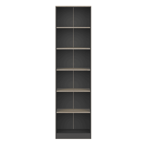 Estante industrial para escritório Nibis com 6 prateleiras em carvalho Sonoma e cinza antracite, 60x223x40 cm Estante industrial para escritório Nibis com 6 prateleiras em carvalho Sonoma e cinza antracite, 60x223x40 cm