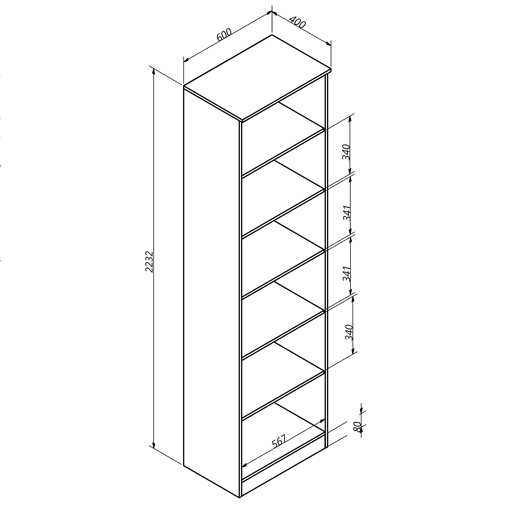 Estante industrial para escritório Nibis com 6 prateleiras em carvalho Sonoma e cinza antracite, 60x223x40 cm Estante industrial para escritório Nibis com 6 prateleiras em carvalho Sonoma e cinza antracite, 60x223x40 cm