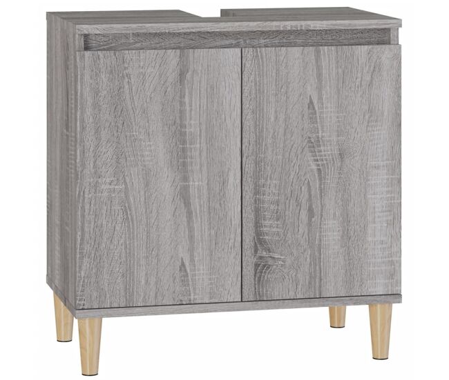Vidaxl armario de lavabo madera contrachapada gris sonoma 58x33x60 cm