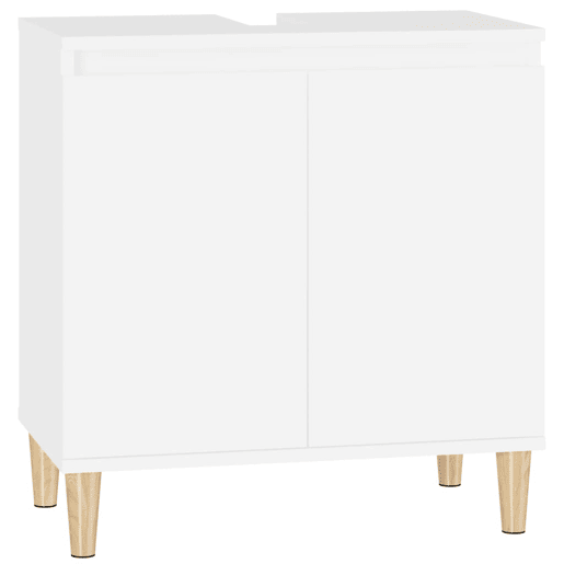 vidaXL Armário de lavatório 58x33x60 cm derivados de madeira branco vidaXL Armário de lavatório 58x33x60 cm derivados de madeira branco