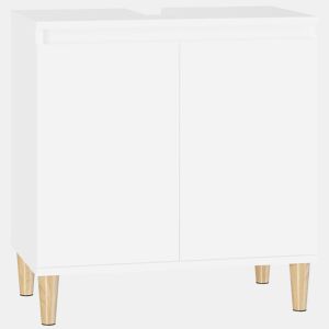vidaXL Armário de lavatório 58x33x60 cm derivados de madeira branco