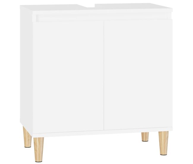 Vidaxl armario para lavabo madera contrachapada blanco 58x33x60 cm