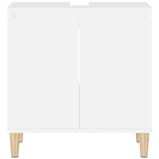 vidaXL Armário de lavatório 58x33x60 cm derivados de madeira branco vidaXL Armário de lavatório 58x33x60 cm derivados de madeira branco