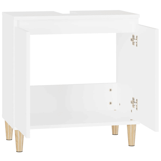 vidaXL Armário de lavatório 58x33x60 cm derivados de madeira branco vidaXL Armário de lavatório 58x33x60 cm derivados de madeira branco