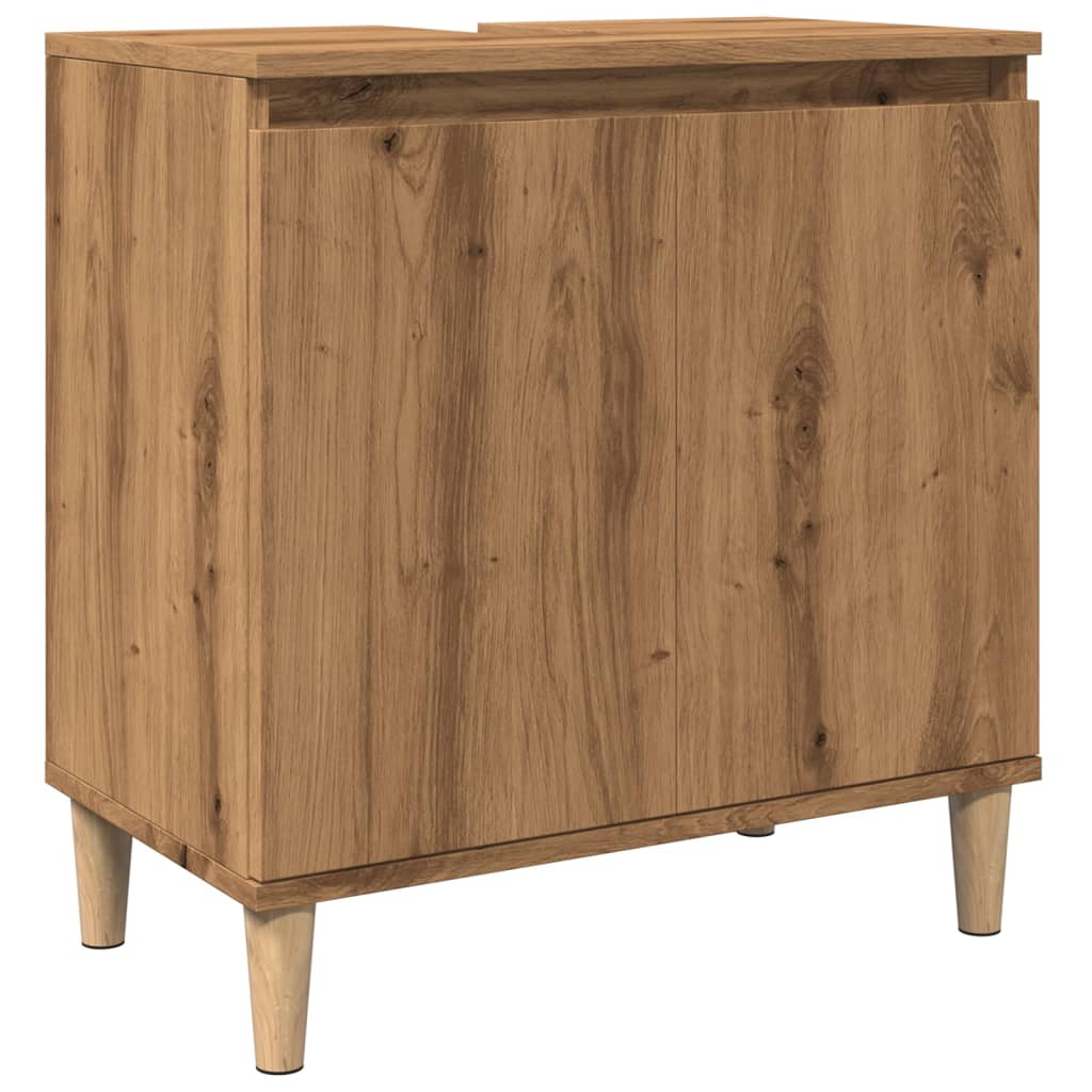 Vidaxl mueble de lavabo madera de ingeniería roble artisan 58x33x60 cm