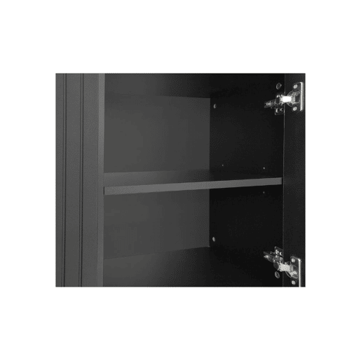 Cómoda alta com 3 portas em preto mate padrão U H81L138T40