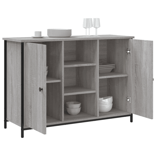 vidaXL Aparador 100x35x70 cm derivados de madeira cinzento sonoma