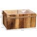 Cesto rectangular de madera Cesto rectangular de madera Marrón