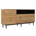 Aparador de madera con 3 puertas, 1 nicho y estantes. Aparador de madera con 3 puertas, 1 nicho y estantes. Beige