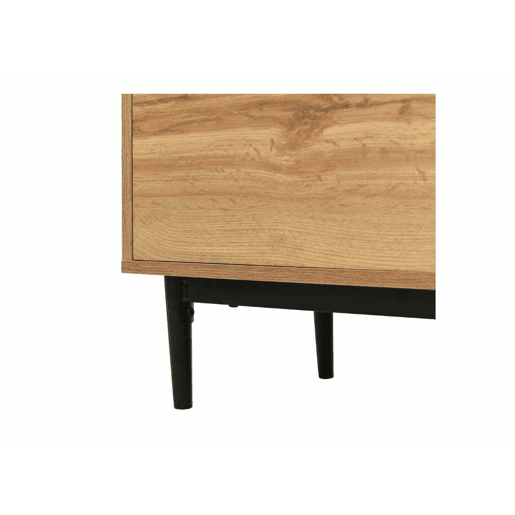 Aparador moderno em madeira com 3 portas, 1 nicho e prateleiras 160x35x76 cm
