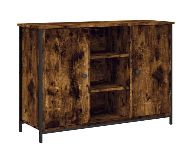 Vidaxl aparador madera de ingeniería roble ahumado 100x35x70 cm