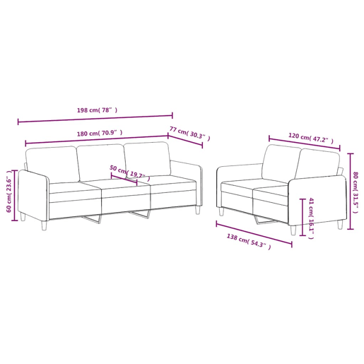 vidaXL 2 pcs conjunto de sofás veludo verde-escuro vidaXL 2 pcs conjunto de sofás veludo verde-escuro