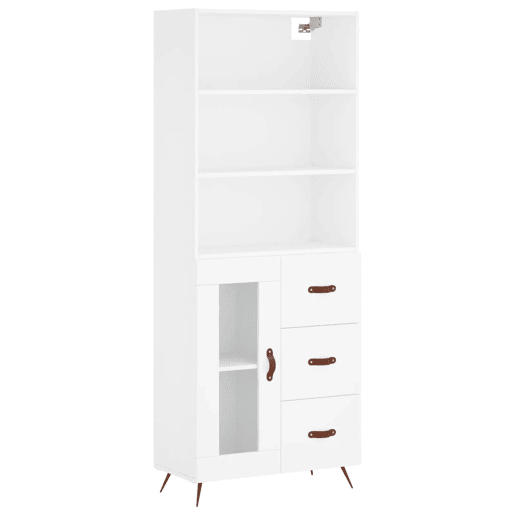 vidaXL Armário alto 69,5x34x180 cm derivados de madeira branco vidaXL Armário alto 69,5x34x180 cm derivados de madeira branco