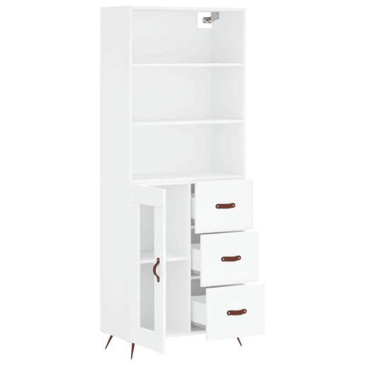 vidaXL Armário alto 69,5x34x180 cm derivados de madeira branco vidaXL Armário alto 69,5x34x180 cm derivados de madeira branco