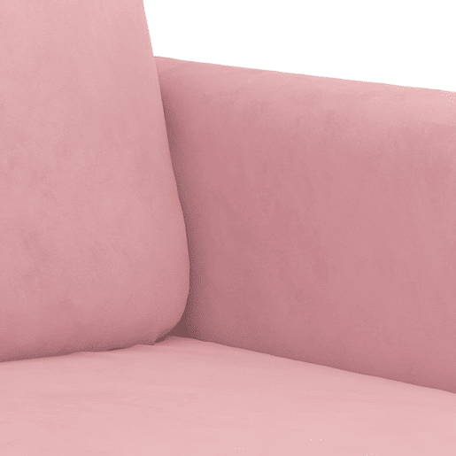 vidaXL 2 pcs conjunto de sofás veludo rosa