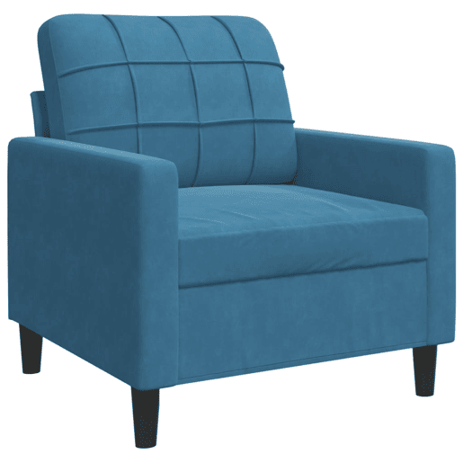vidaXL 3 pcs conjunto de sofás com almofadões e rolos veludo azul vidaXL 3 pcs conjunto de sofás com almofadões e rolos veludo azul