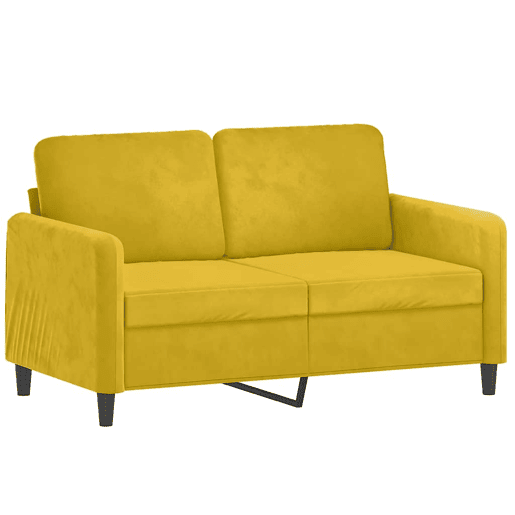 vidaXL 3 pcs conjunto de sofás com almofadas veludo amarelo vidaXL 3 pcs conjunto de sofás com almofadas veludo amarelo