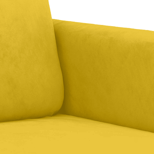 vidaXL 3 pcs conjunto de sofás com almofadas veludo amarelo vidaXL 3 pcs conjunto de sofás com almofadas veludo amarelo