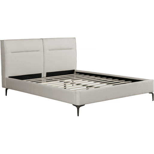 Cama de casal em tecido designer Moritz - 140 x 190 cm - Bege