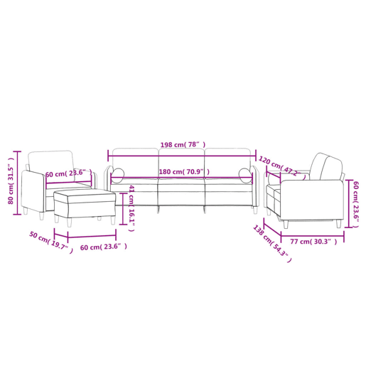 vidaXL 4 pcs conjunto de sofás com almofadas veludo preto