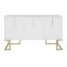 Cómoda alta com 3 portas, branca, norma U H81B138T40